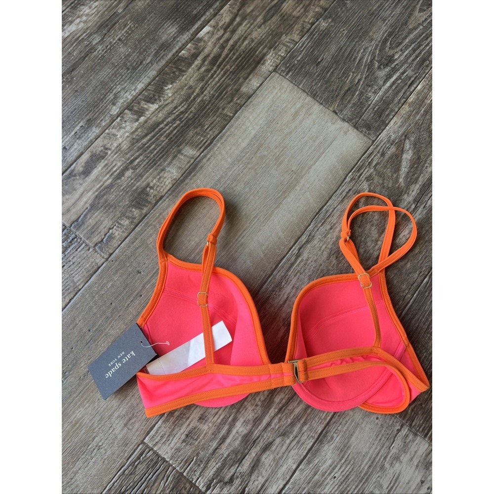 kate spade New York Women's U-Wire Pink Swim Bikini Top Swimsuit Size Small - Picture 5 of 5